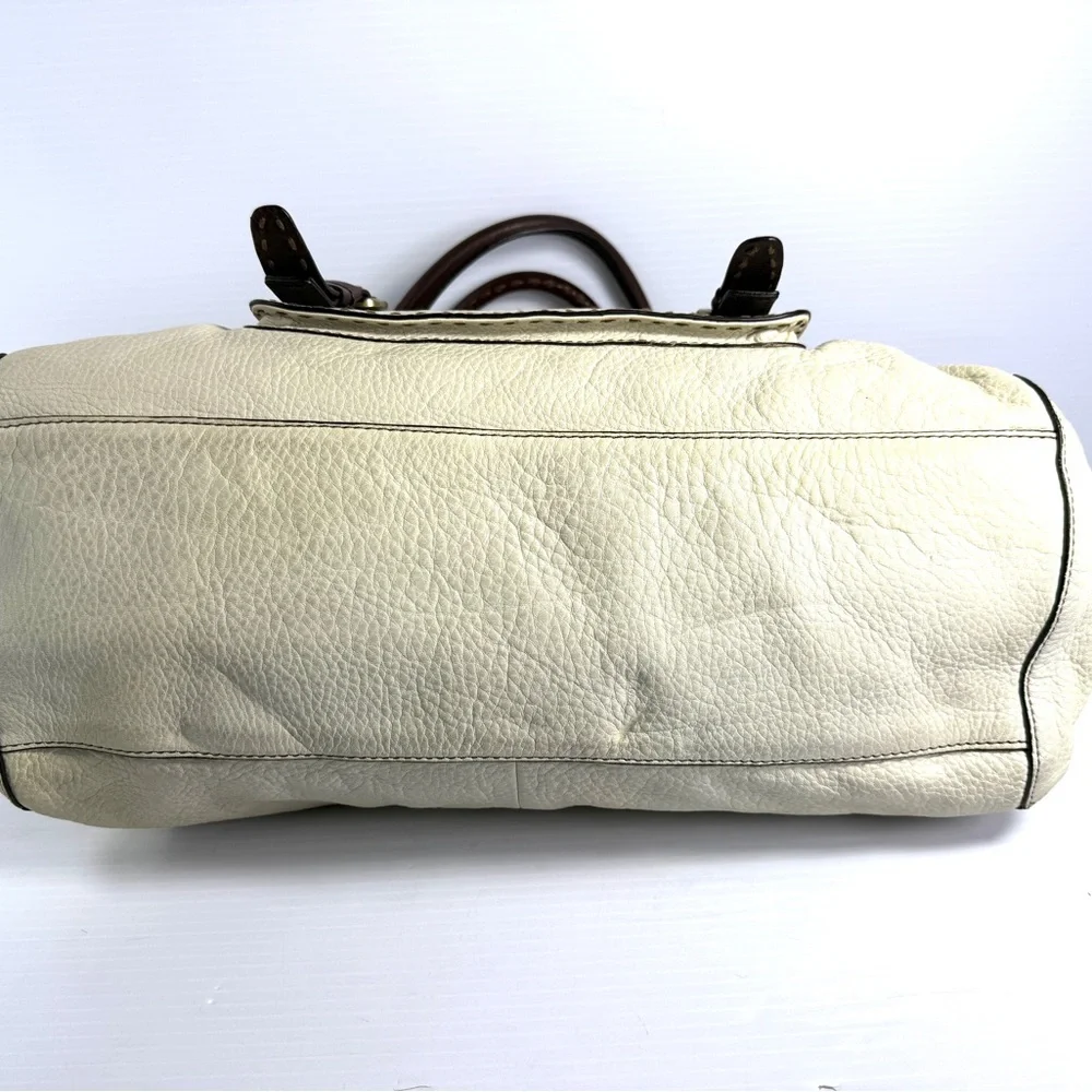 Ellen Tracy Cream and Brown Women's Handbag - Picture 6 of 13